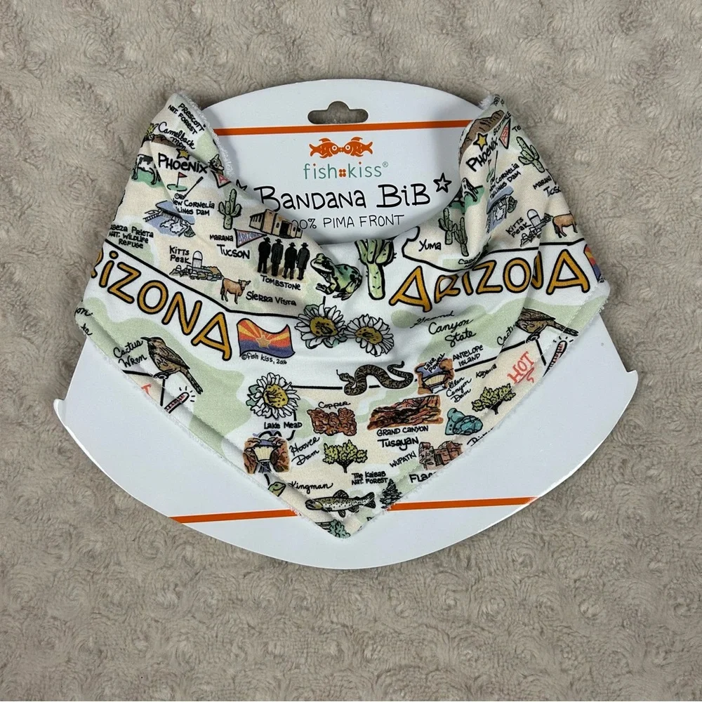 Fish Kiss State of Arizona Bandana Baby Bib